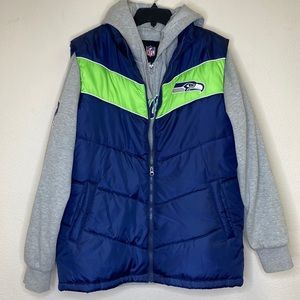 Seattle Seahawks NFL Vest & Hoodie Set Men's Size Medium